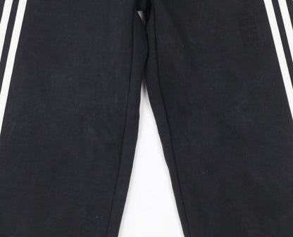 Adidas Women’s Black Jogger Trousers S with White Stripes