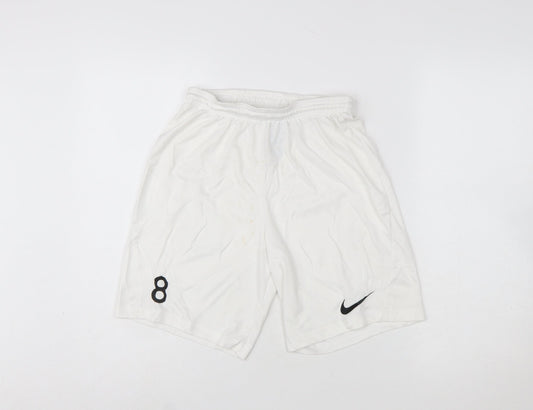 Nike Men's White Dri-FIT Athletic Shorts Size S Moisture Wicking