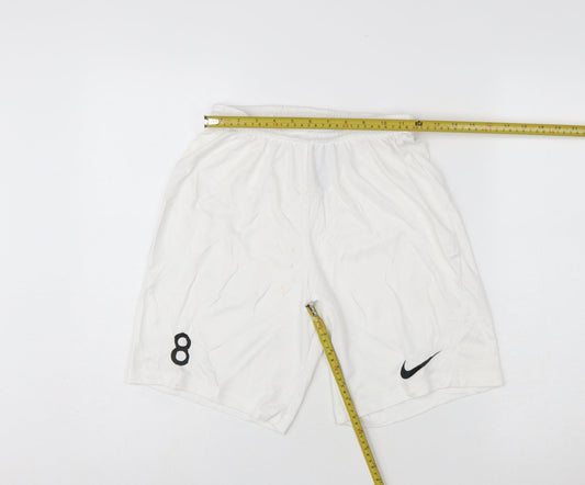 Nike Men's White Dri-FIT Athletic Shorts Size S Moisture Wicking