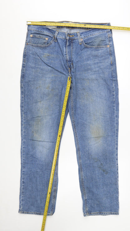 Levi Strauss Men's Blue Straight Denim Jeans W34 L30 Athletic Fit