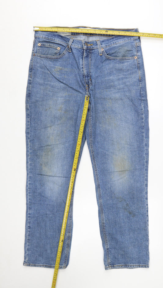 Levi Strauss Men's Blue Straight Denim Jeans W34 L30 Athletic Fit