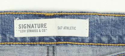 Levi Strauss Men's Blue Straight Denim Jeans W34 L30 Athletic Fit