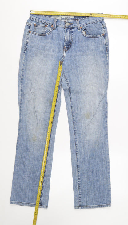 Levi's Women's Blue Size 4 Petite Straight Leg Stretch Jeans
