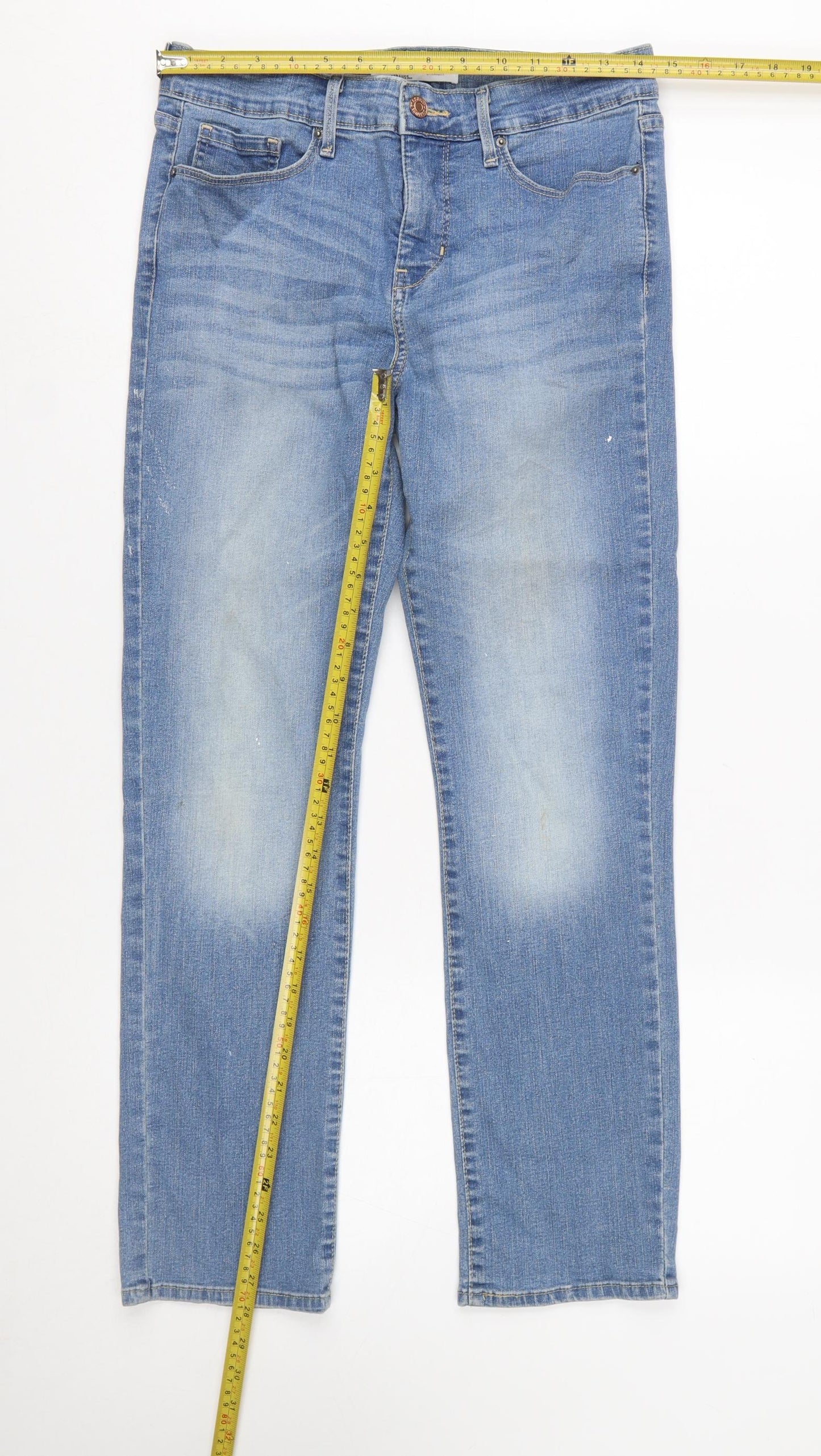 Levi Strauss Women’s Blue Mid Rise Slim Straight Jeans Size 10 Slim