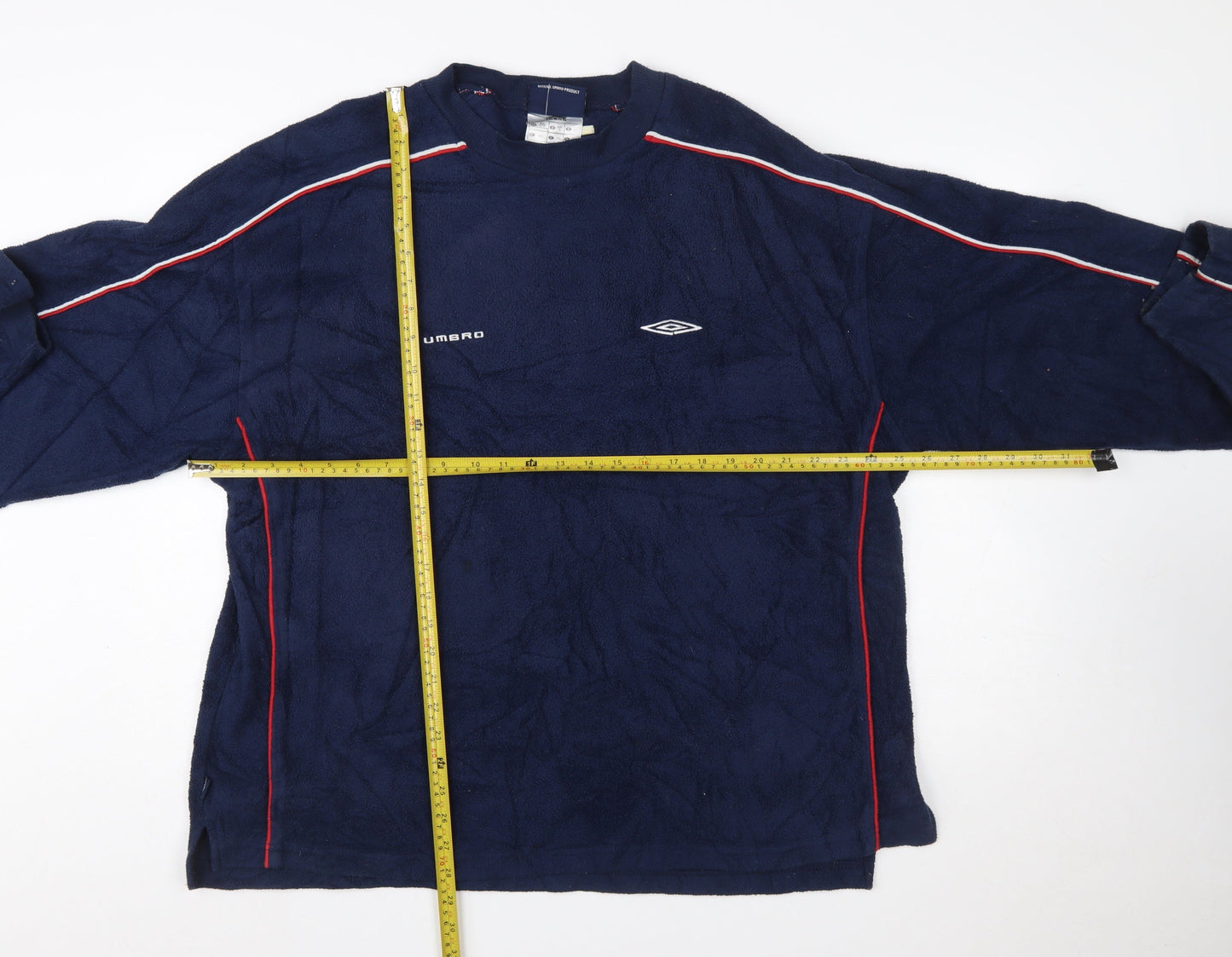 Umbro Men Blue 2XL Fleece Pullover Sweatshirt Sportswear