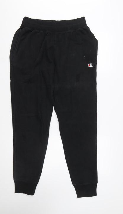 Champion Men’s Black Reverse Weave Sweatpants Medium Tapered Fit