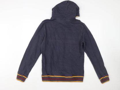 Champion Men's Blue Pullover Hoodie Large Logo Cotton Sweatshirt