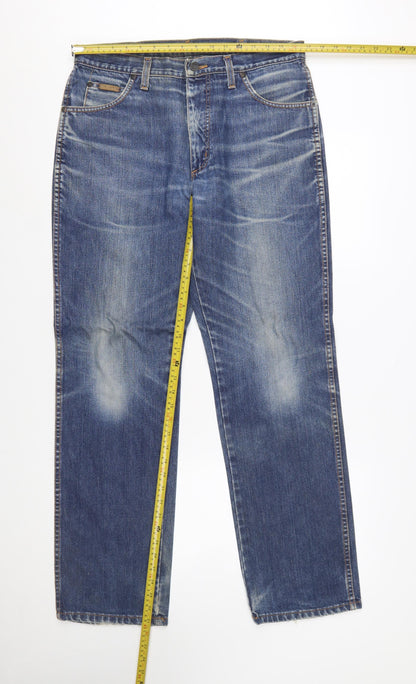 Wrangler Men's Blue Texas Straight Leg Jeans W34 L32 Cotton Denim