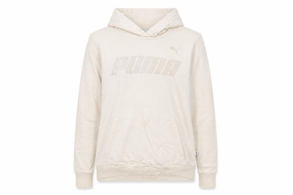 Puma Women's Beige Pullover Hoodie Cotton Blend Size L