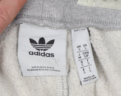 Adidas Men's Grey Jogger Sweatpants S Regular Fit Cotton Blend