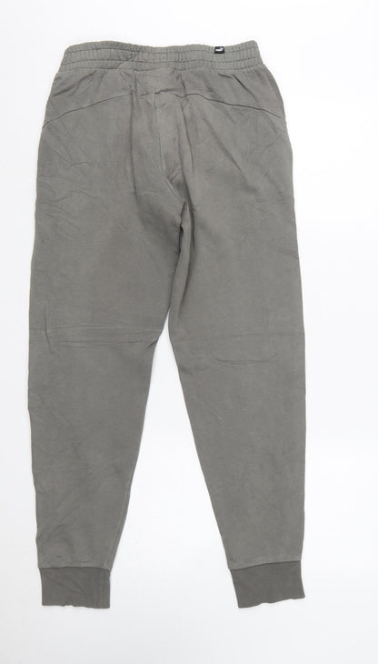 Puma Men's Grey Jogger Sweatpants Size S Elastic Waist