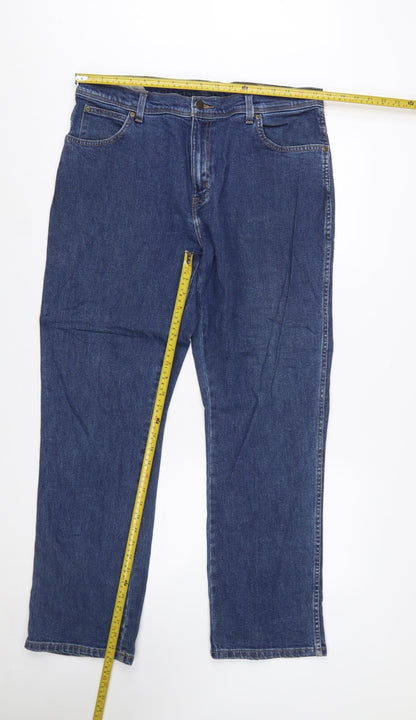 Wrangler Mens Blue Regular Fit Denim Jeans W36 L32