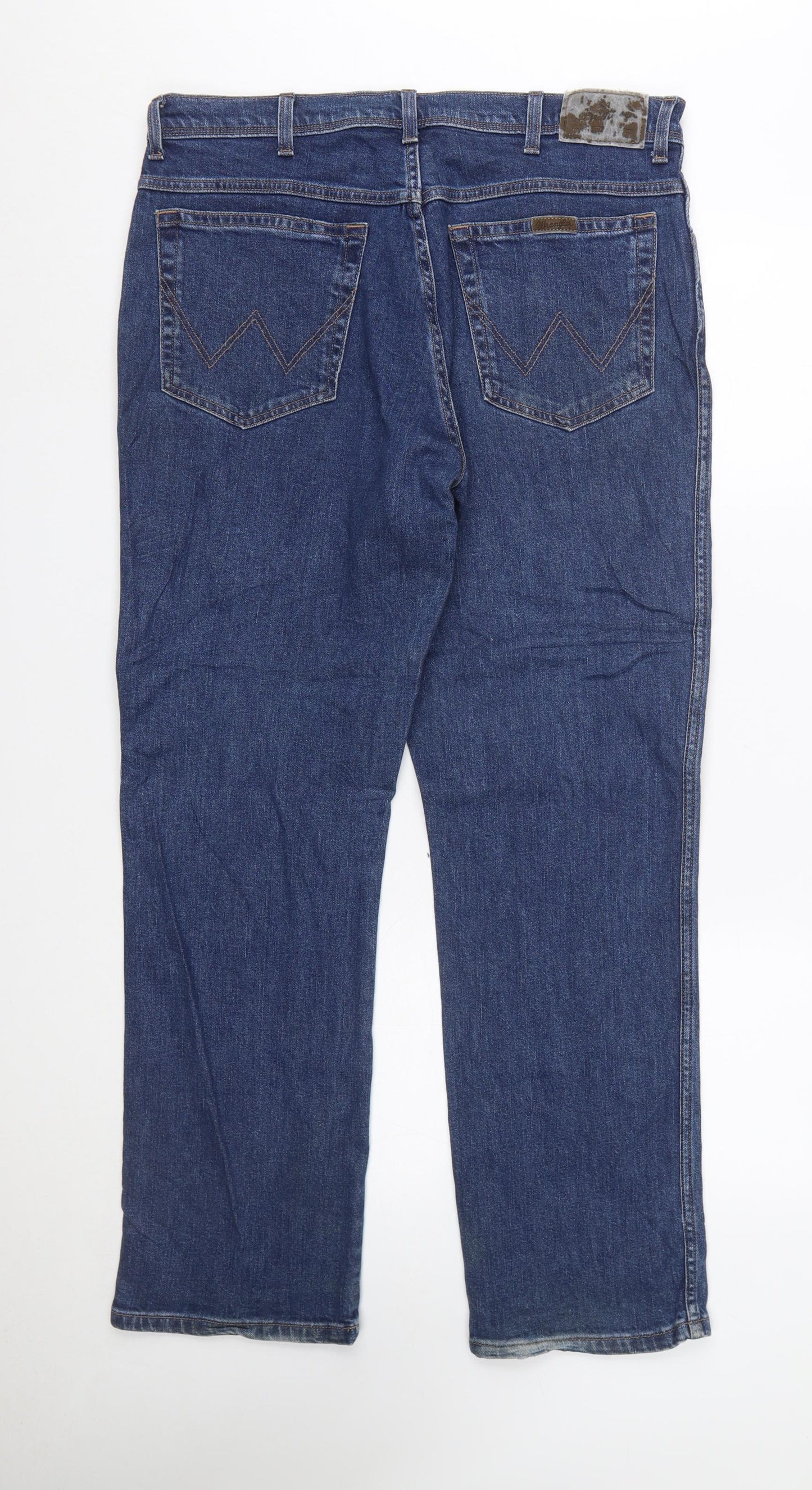 Wrangler Mens Blue Regular Fit Denim Jeans W36 L32