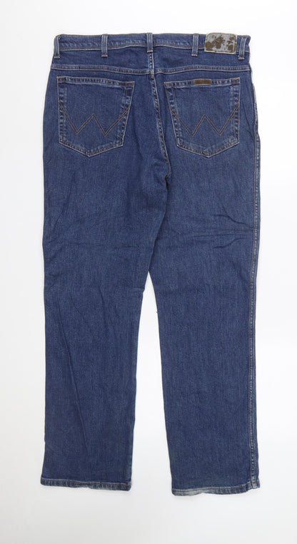 Wrangler Mens Blue Regular Fit Denim Jeans W36 L32