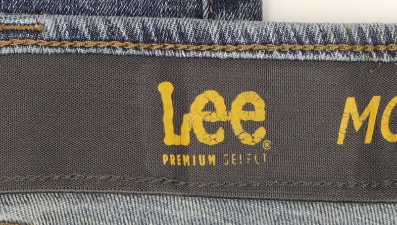 Lee Men's Blue 42X30 Straight Fit Motion Stretch Denim Jeans