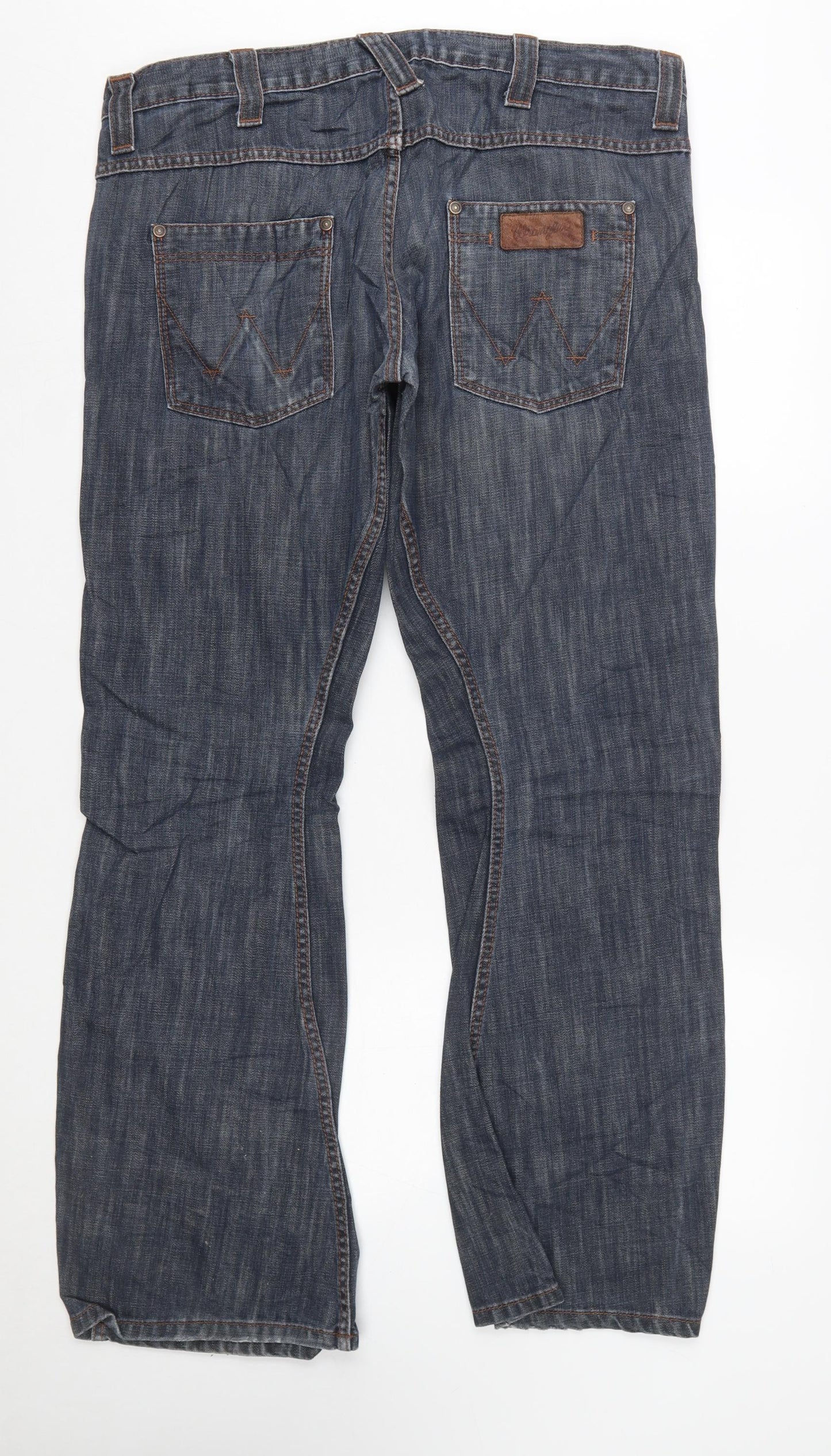 Wrangler Men's Blue Straight Fit Jeans W36 L32 Regular Denim