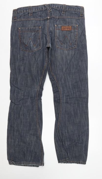 Wrangler Men's Blue Straight Fit Jeans W36 L32 Regular Denim