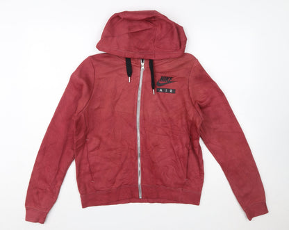 Nike Air Mens Red Full Zip Hoodie Size S Regular Fit