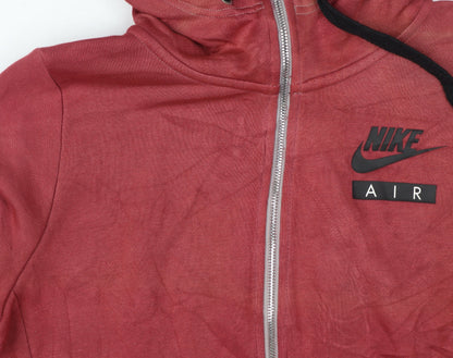 Nike Air Mens Red Full Zip Hoodie Size S Regular Fit