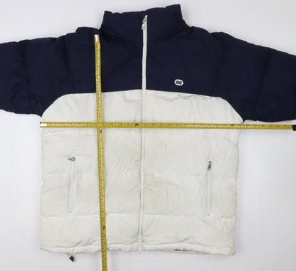 Nike Men's Blue White XL Puffer Jacket Insulated Winter Coat