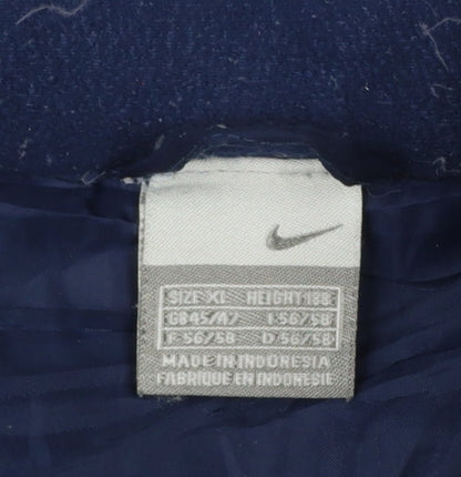 Nike Men's Blue White XL Puffer Jacket Insulated Winter Coat