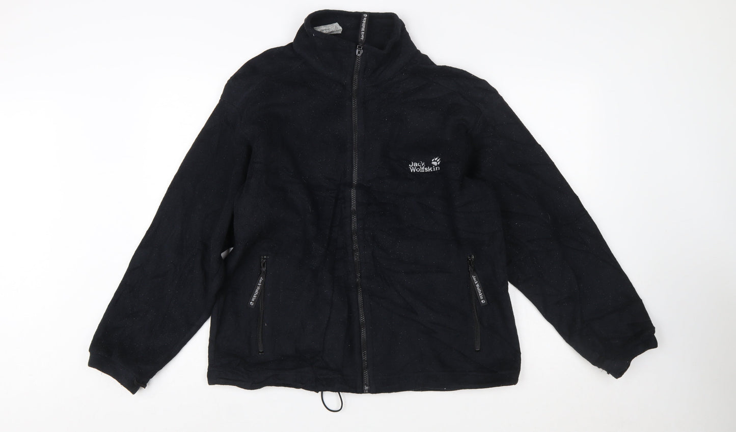 Jack Wolfskin Men's Black Fleece Full Zip Outdoor Jacket Size L