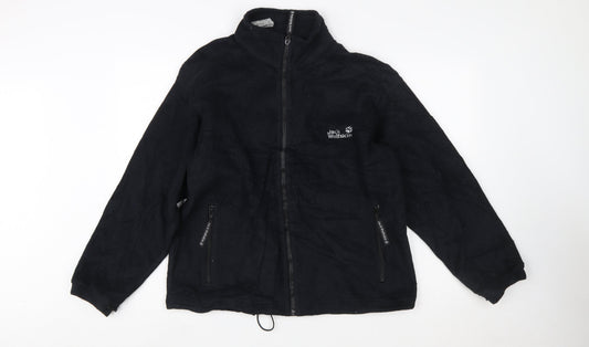 Jack Wolfskin Men's Black Fleece Full Zip Outdoor Jacket Size L