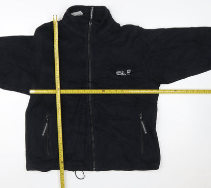 Jack Wolfskin Men's Black Fleece Full Zip Outdoor Jacket Size L