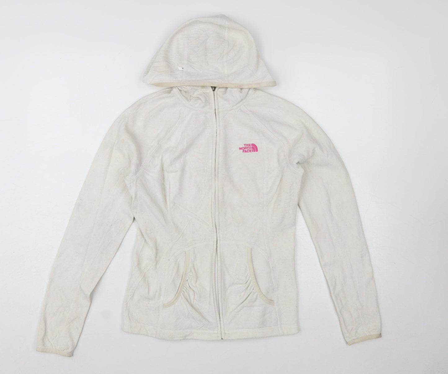 The North Face Women's Beige Full Zip Hoodie S Fleece Outdoor