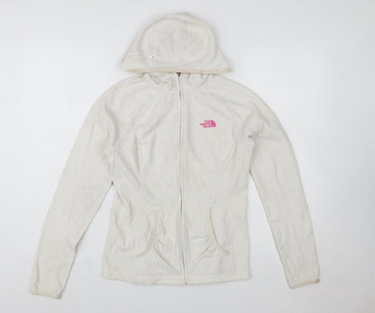 The North Face Women's Beige Full Zip Hoodie S Fleece Outdoor