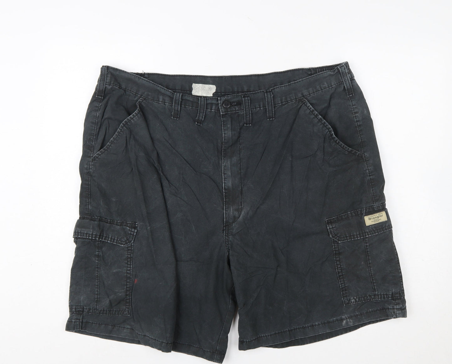 Wrangler Men's Black Cargo Shorts Size 44 Cotton Casual Workwear