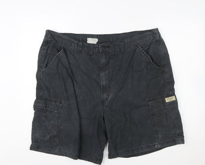 Wrangler Men's Black Cargo Shorts Size 44 Cotton Casual Workwear