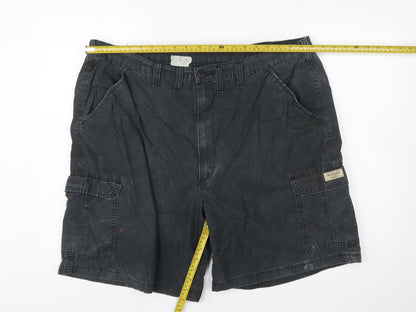 Wrangler Men's Black Cargo Shorts Size 44 Cotton Casual Workwear
