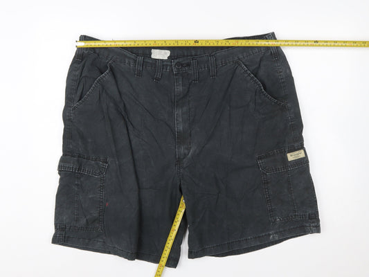 Wrangler Men's Black Cargo Shorts Size 44 Cotton Casual Workwear