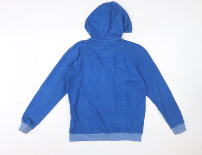 Marks and Spencer Boys Blue Full Zip Hoodie 13-14 Years Cotton Blend