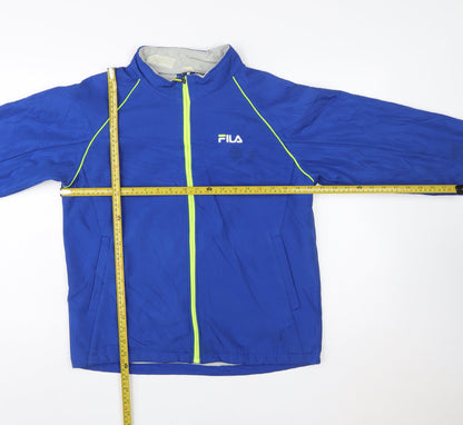 Fila Women's Blue Lightweight Windbreaker Jacket L 14/16 Polyester