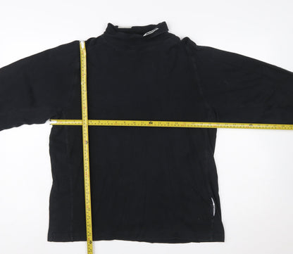 Umbro Men’s Black Roll Neck Long Sleeve Cotton T-Shirt Size S