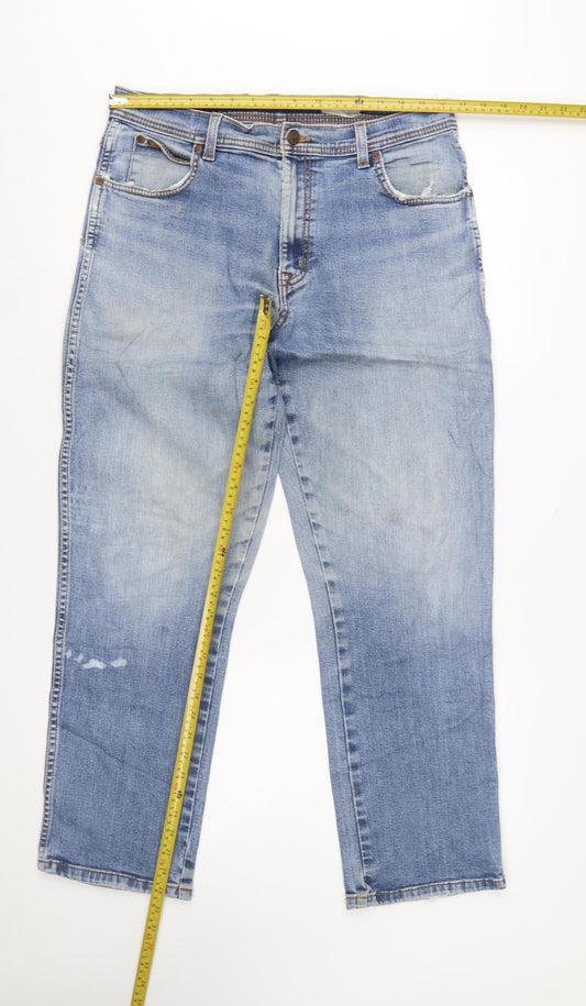Wrangler Men’s Blue Straight Fit Denim Jeans W34 L30 Texas Stretch