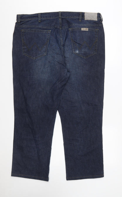 Wrangler Men's Blue Regular Fit Straight Leg Jeans W40 L32