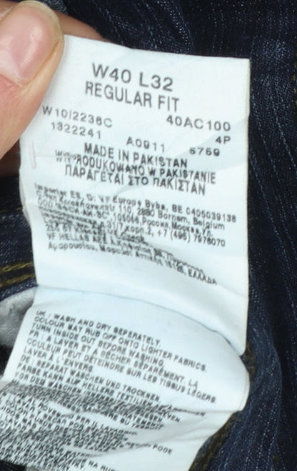 Wrangler Men's Blue Regular Fit Straight Leg Jeans W40 L32