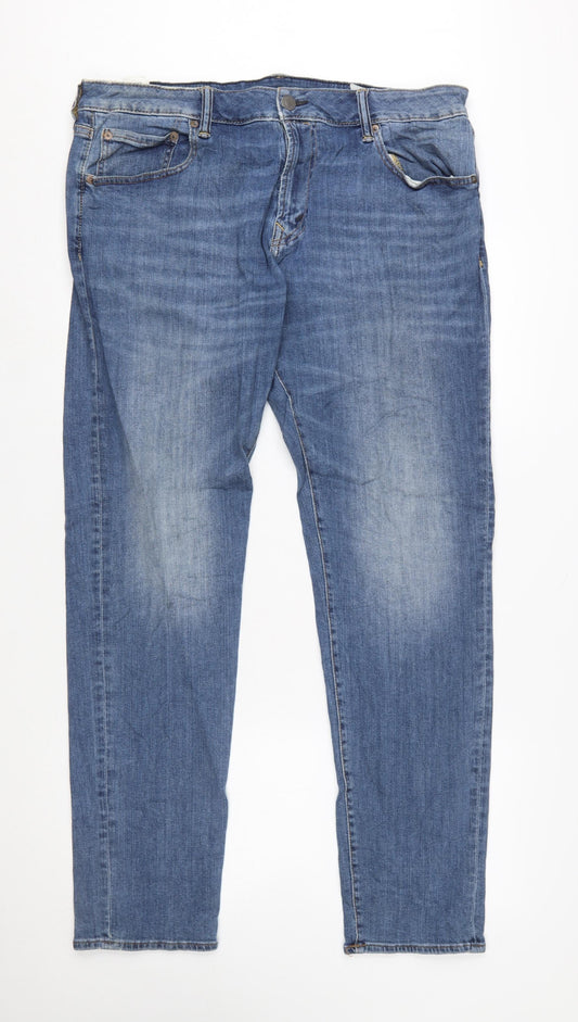 American Eagle Men's Blue Slim Straight Jeans 36x34 Denim Stretch