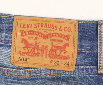 Levi Strauss & Co 504 Men's Blue Straight Leg Denim Jeans W32 L34