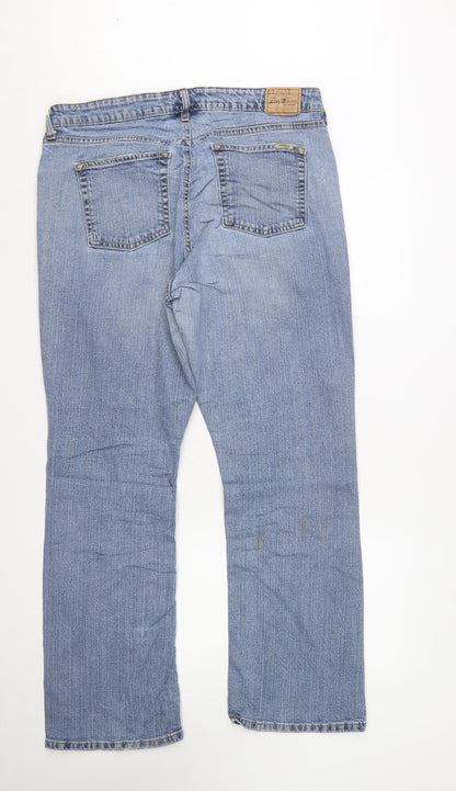 Levi Strauss Women's Blue Low Rise Bootcut Stretch Jeans Size 18W