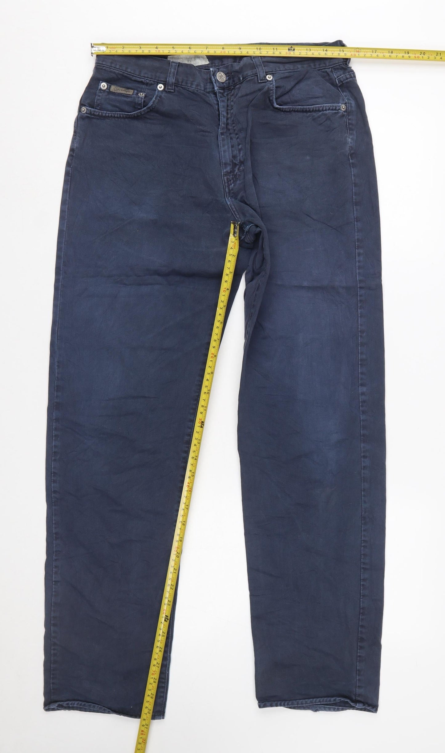 Calvin Klein Jeans Men's Blue Chino Trousers W33 L33 Classic Fit