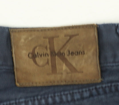 Calvin Klein Jeans Men's Blue Chino Trousers W33 L33 Classic Fit