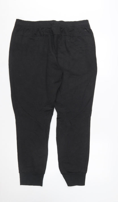 Adidas Women Black L Jogger Sweatpants 75% Polyester 25% Viscose