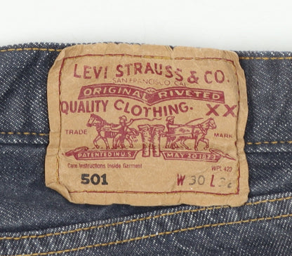Levi’s 501 Men’s Blue Straight Denim Jeans W30 L32 Classic Fit