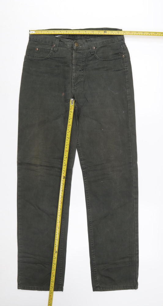 Lee Men's Green Chicago Straight Fit Jeans 29x32 Cotton Denim
