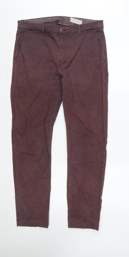 Levi's Men's Brown Slim Fit Chino Trousers W34 L34