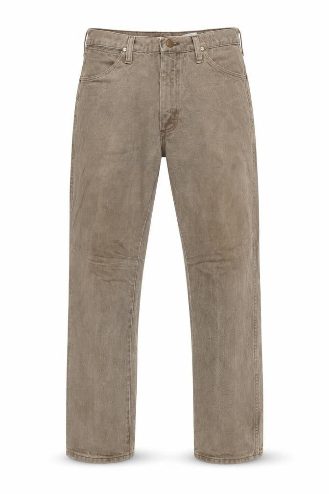 Wrangler Men's Beige Straight Leg Jeans 35x30 Cotton Denim Classic Fit